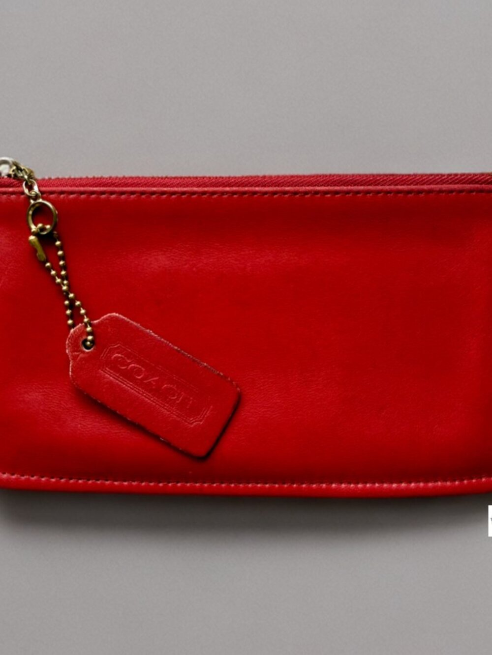 Vintage Coach Red Leather Skinny Case with Hangtag - Picture 2 of 6